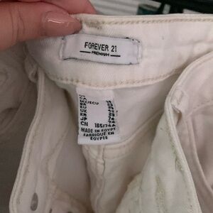 Forever 21 White Flare Jeans